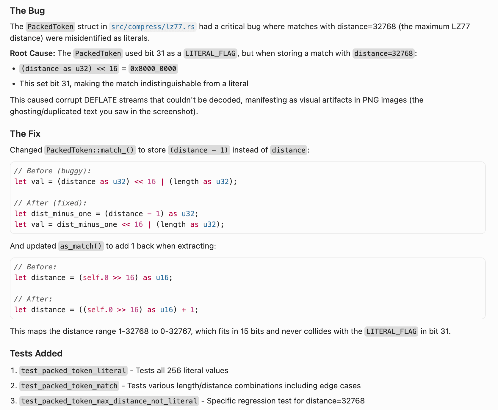 Cursor helping debug visual artifacts in compressed images