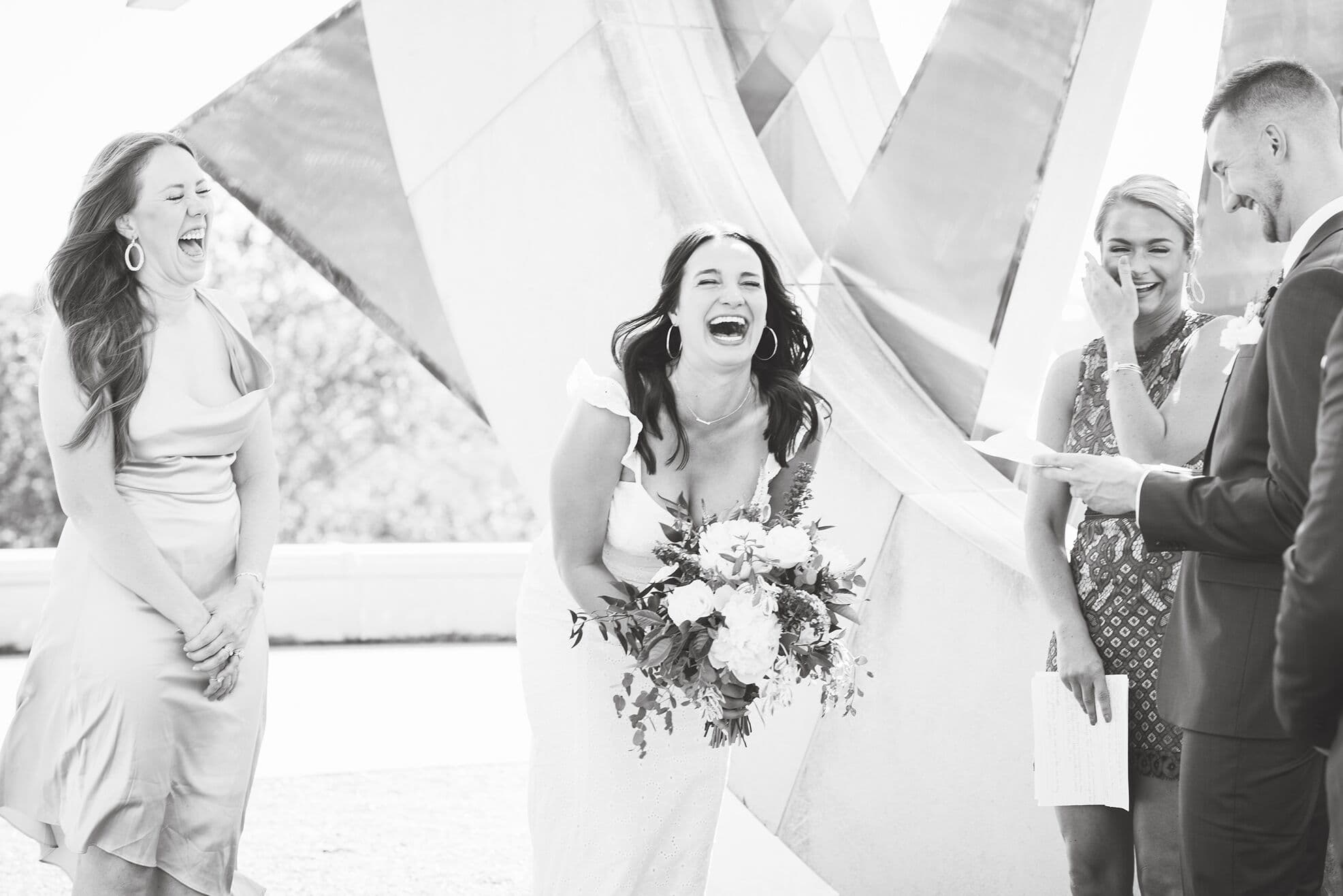 I apparently told a funny joke during my vows