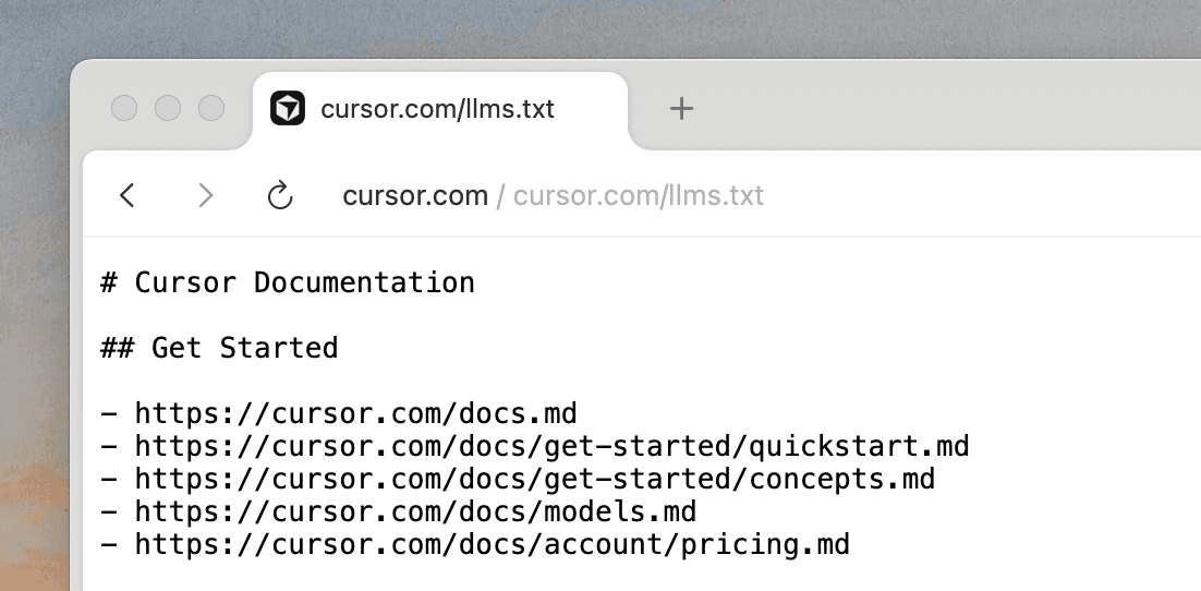 LLMs documentation example