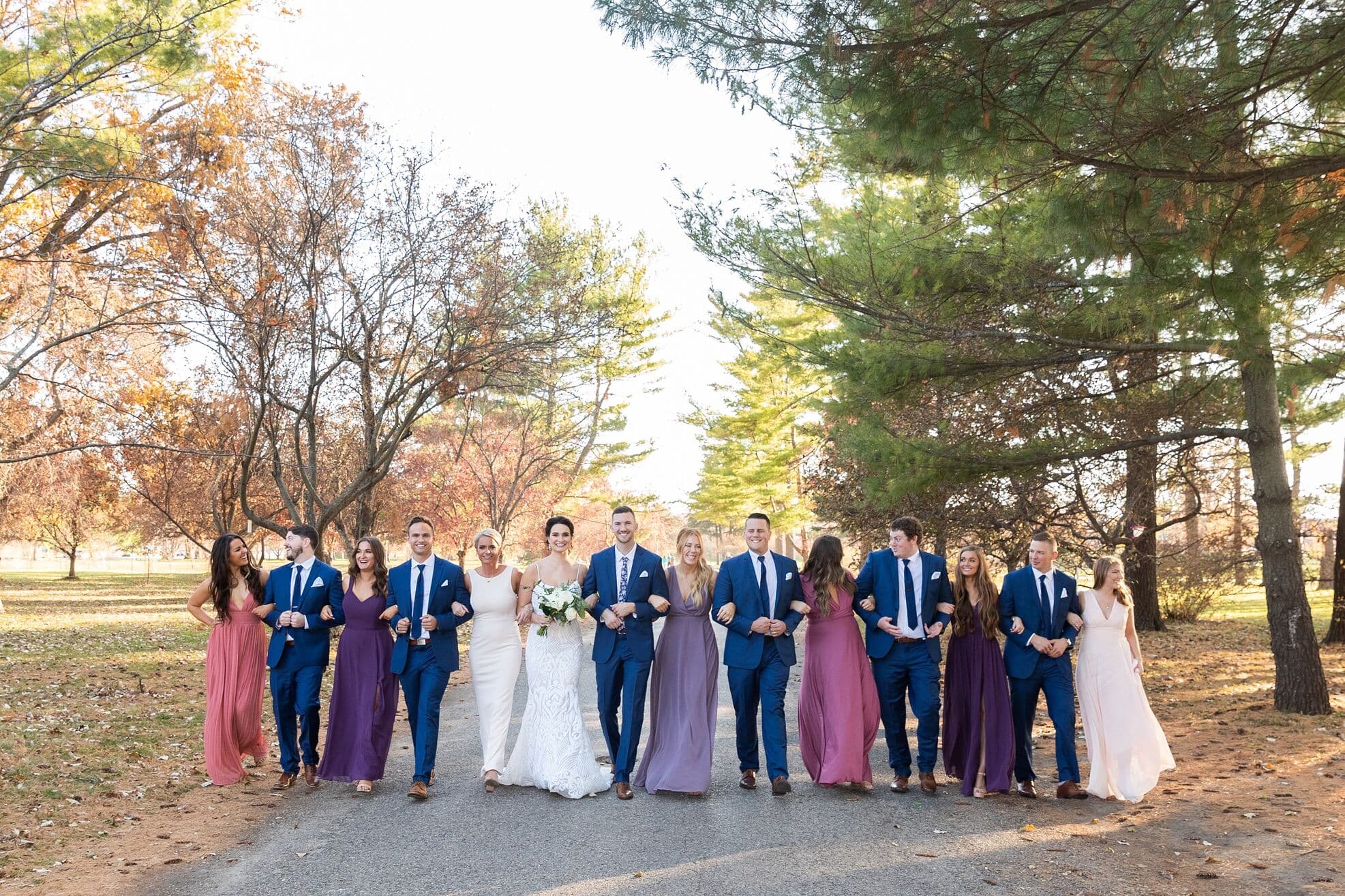 My wife and I with our wedding party