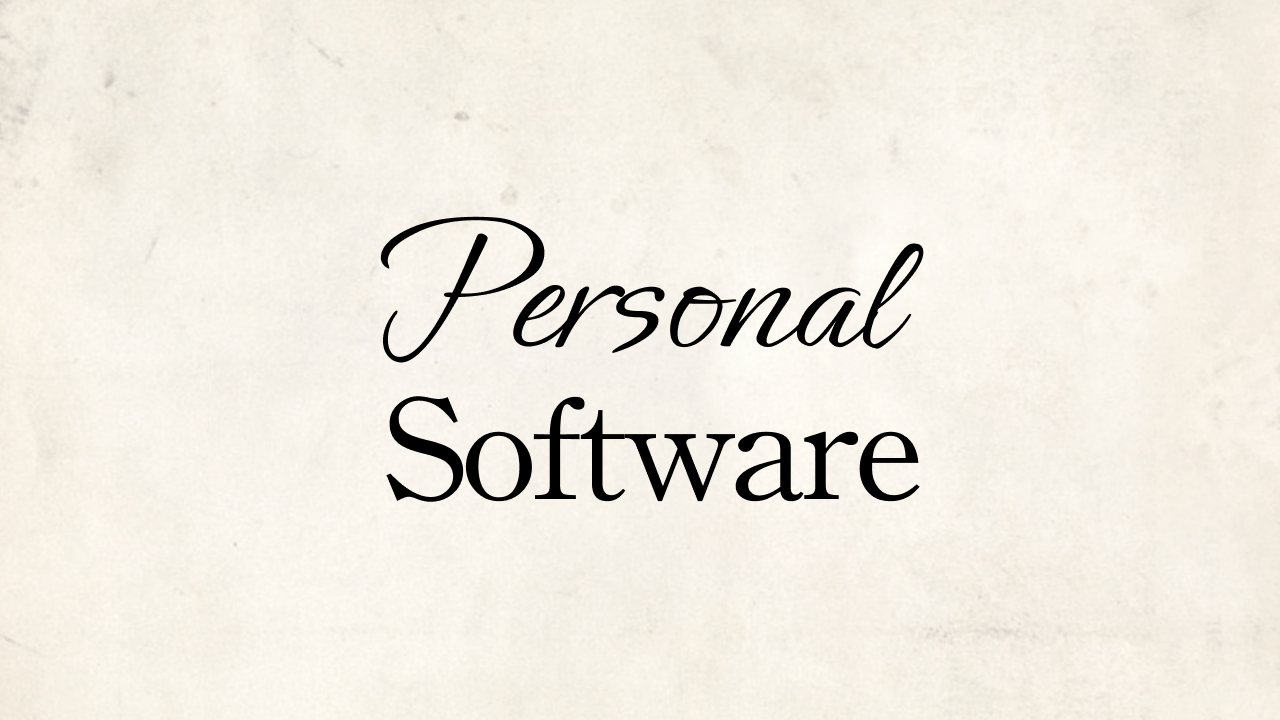 Personal Software